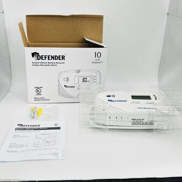 New Defender CA6150 LCD Display Battery Powered Carbon Monoxide Detector Alarm - Picture 7 of 10